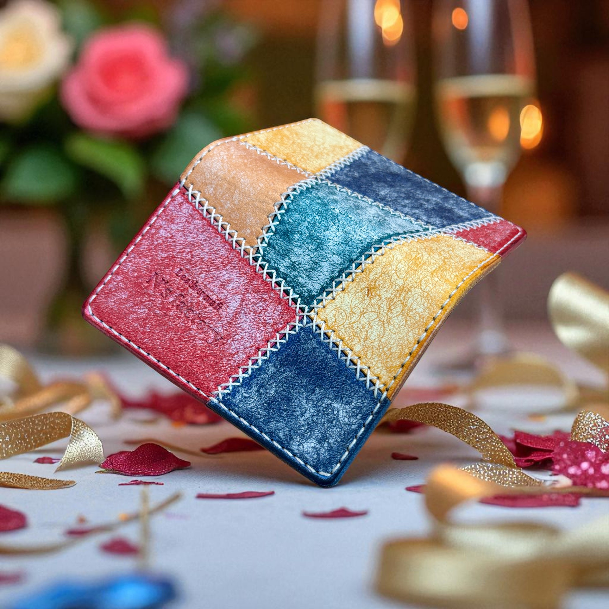 カードケース（レザーパッチワーク）