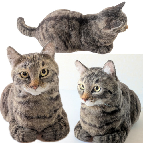 羊毛フェルト うちの子 オーダー ネコ◇愛猫の宝箱◇ペット リアル猫