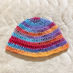 バラクラバ パープル 手編み フード付きネックウォーマー 男女兼用