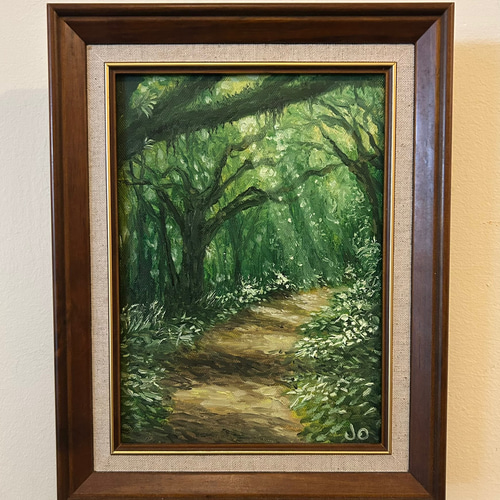 手描きの油絵作品】木漏れ日の小径 絵画 JO's art gallery 通販
