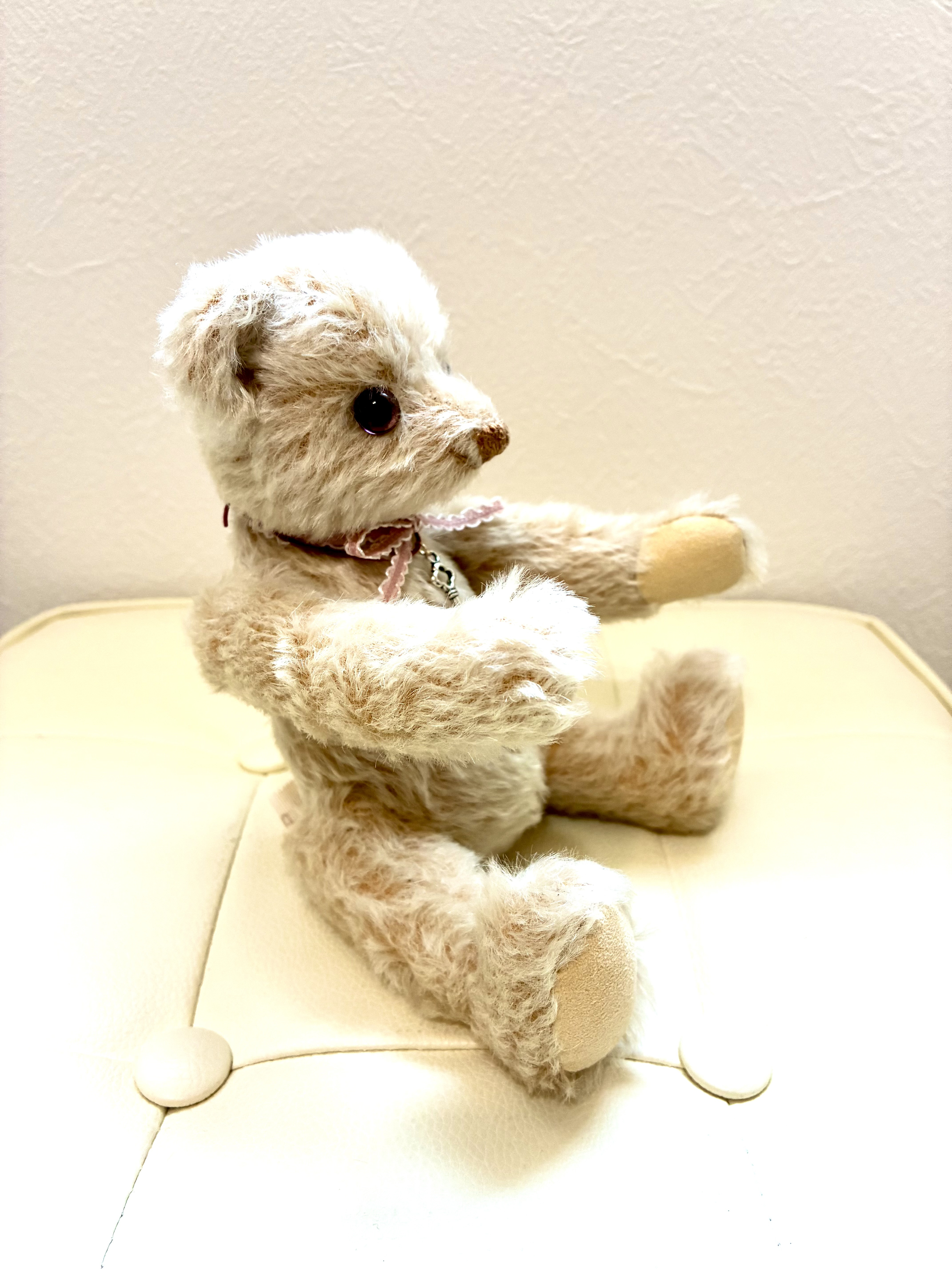 ライトアメジストの瞳のテディベア　〜24cm〜