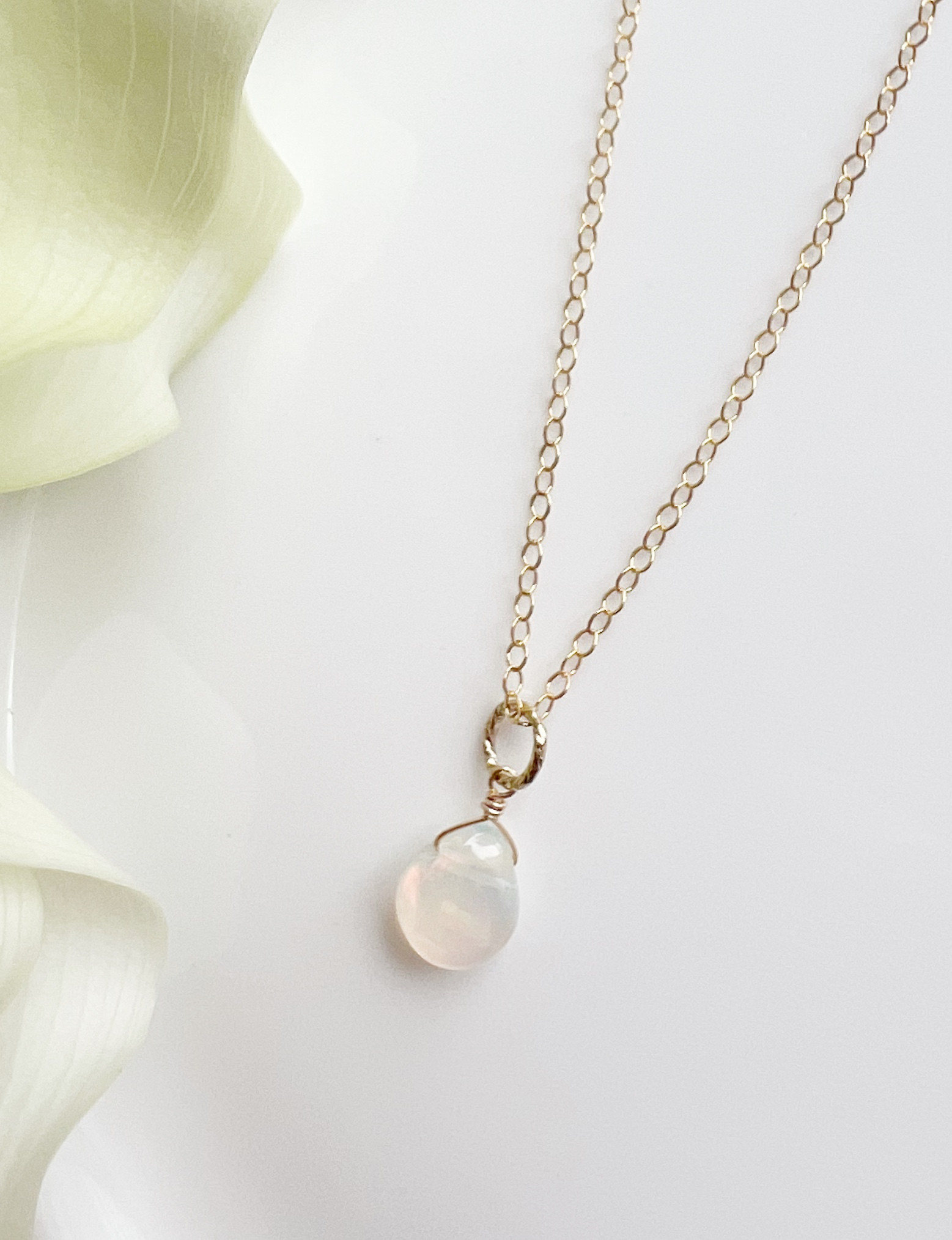 14KGF オパール マロン ネックレス