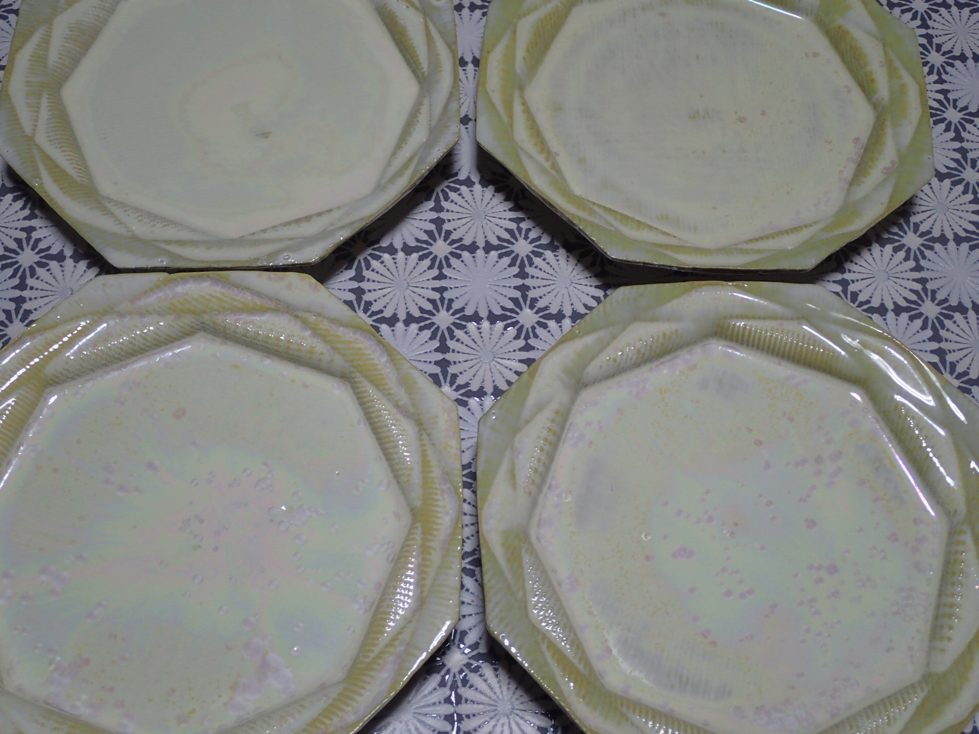 釉華彩®-黄燦　花皿