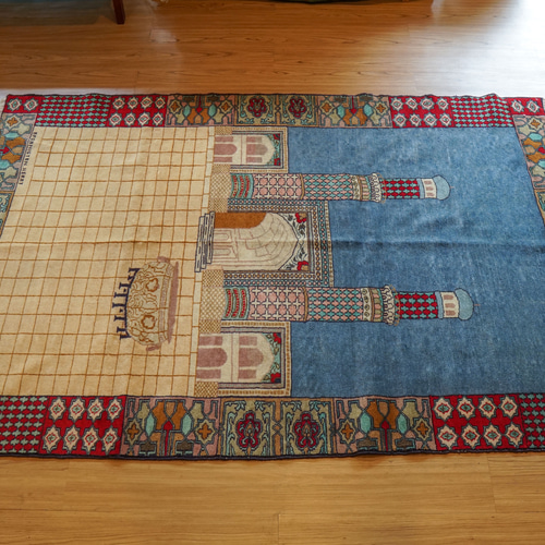 1970年代 アフガニスタン手織り絨毯 ヘラートのモスク柄 172×114cm