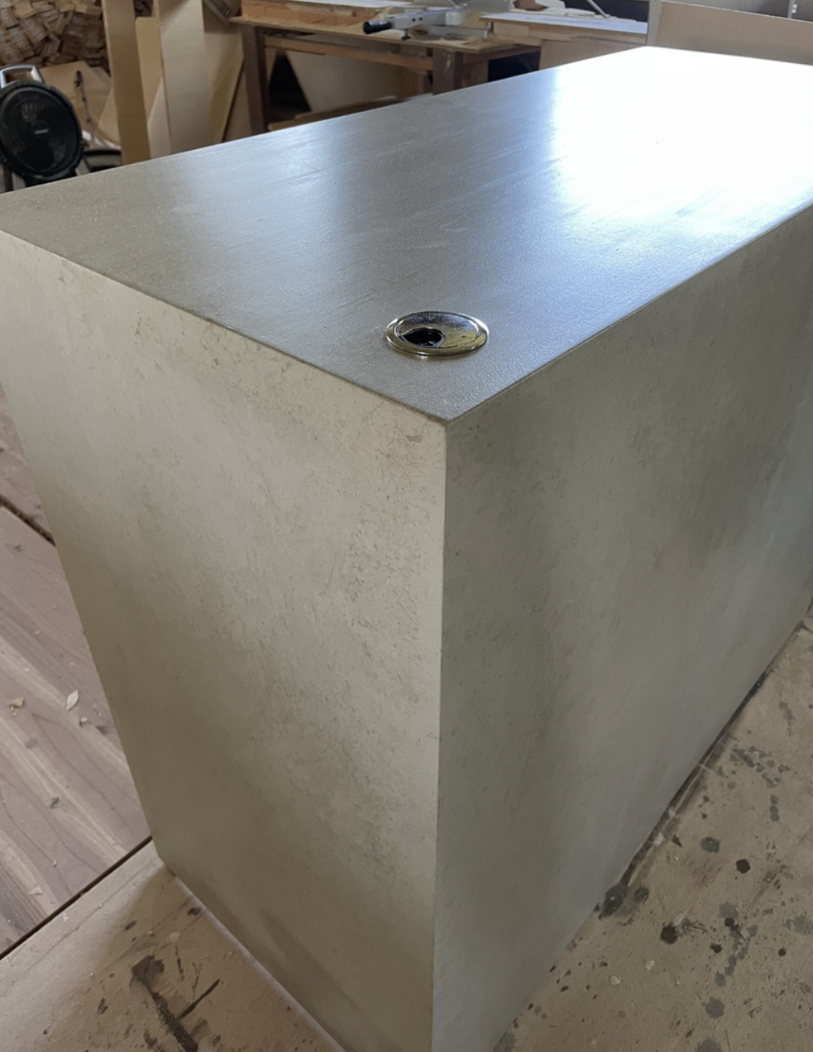 高さ92 石っぽい　レジカウンター　受付カウンター　ボックスカウンター