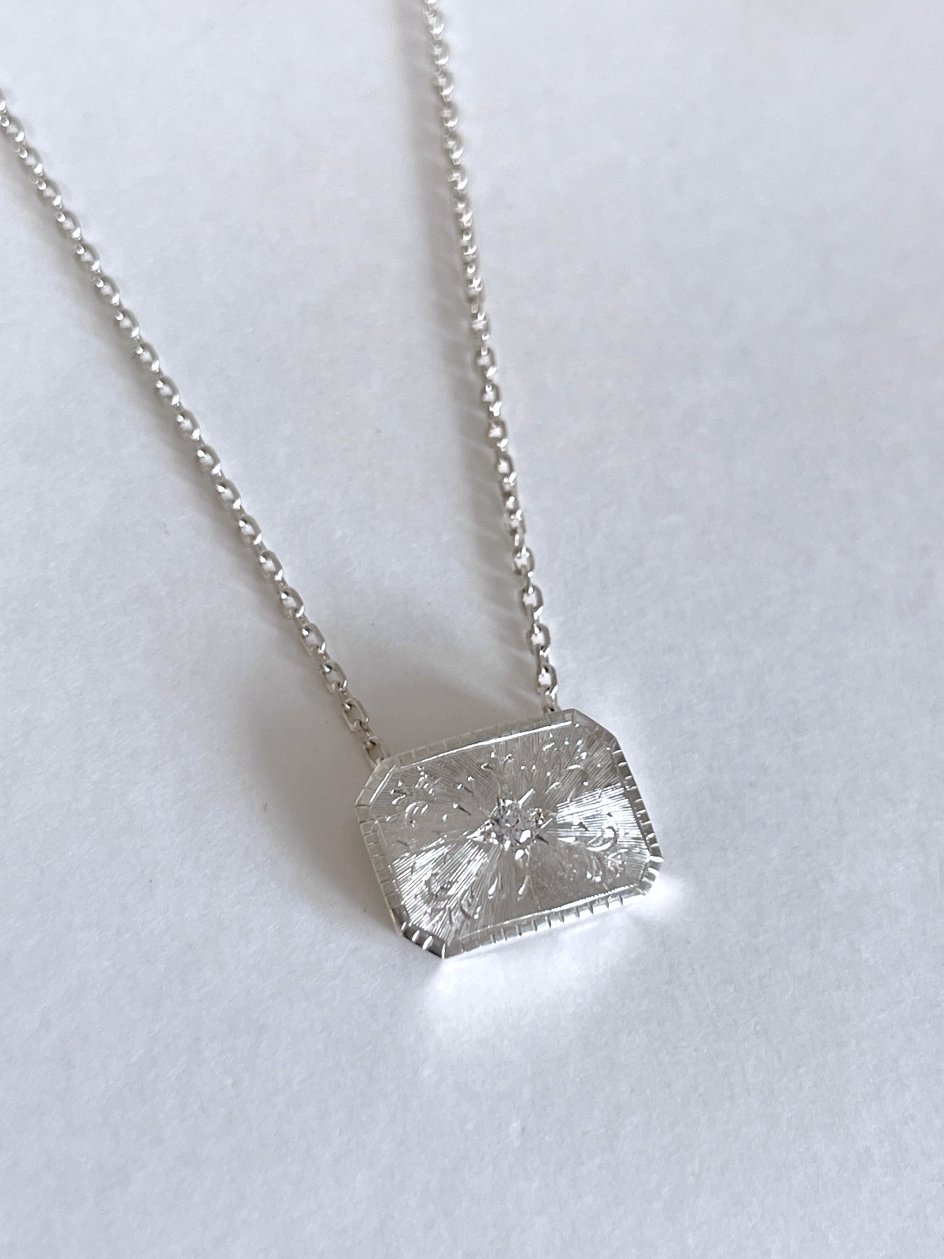 Rectangle plate necklace