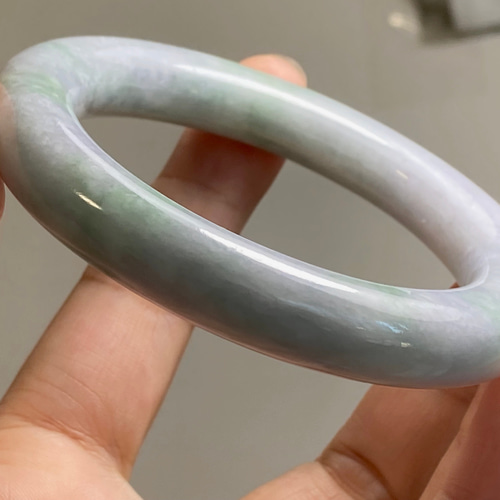 BG9-42 厚手 55.0mm 糯種 薄春彩 ラベンダー ミャンマー産 A貨