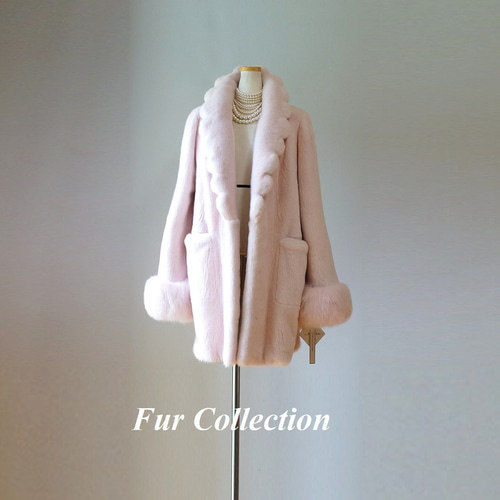 気品と愛らしさを☆ベビーピンクのミンクコート新品1点物 上質なリアル