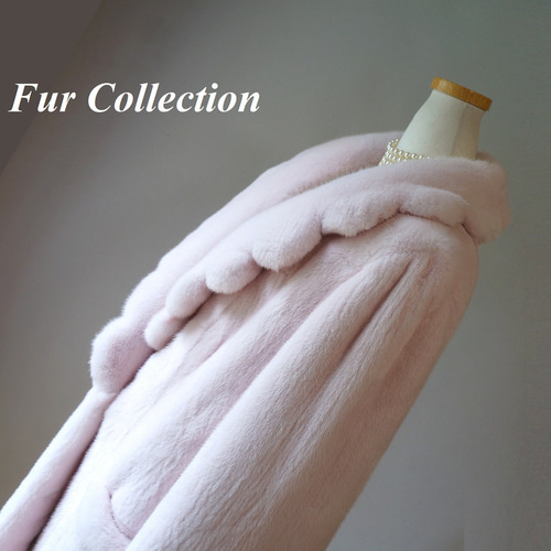 気品と愛らしさを☆ベビーピンクのミンクコート新品1点物 上質なリアル