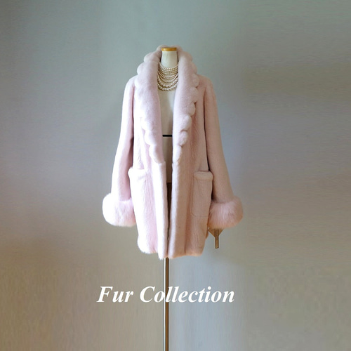 気品と愛らしさを☆ベビーピンクのミンクコート新品1点物 上質なリアル