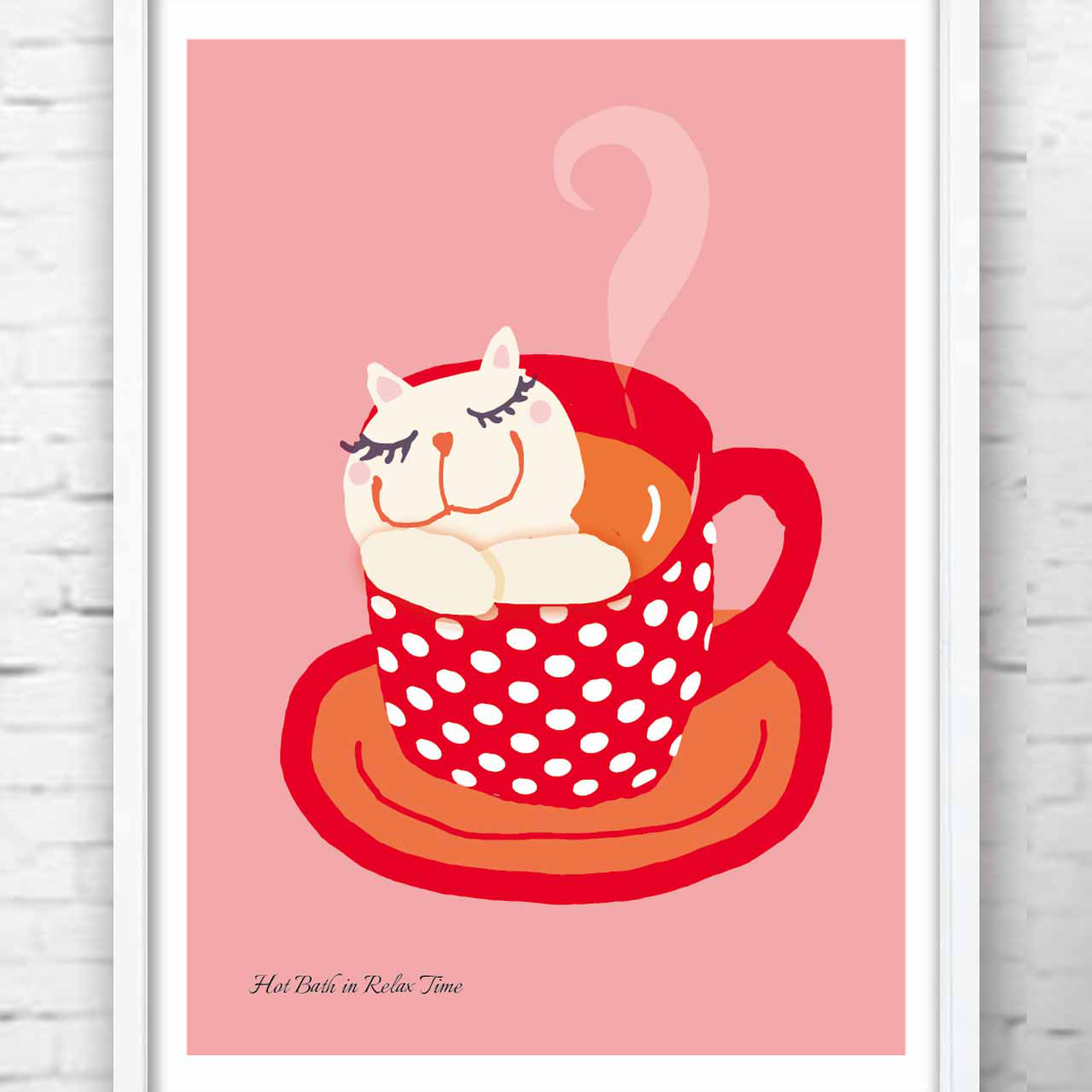 リラックスタイム2　ネコ　送料無料　ポスター 　アートポスター　全作オリジナル　アート/sei検索新着順　1123