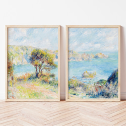 ルノワール　アートプリント　海辺にて ルノワールアートプリント海辺にて