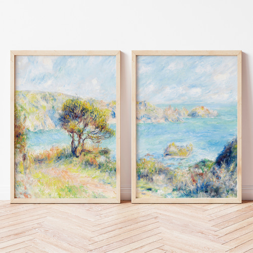 ルノワール　アートプリント　海辺にて ルノワール 【海辺にて】複製画 ルノワール 【海辺にて】複製画