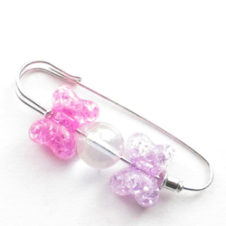 夜蝶と呼ばれたクォーツたちは、月明りよりもネオンを選んだ♪<カブトピンブローチ>SB1166 3枚目の画像