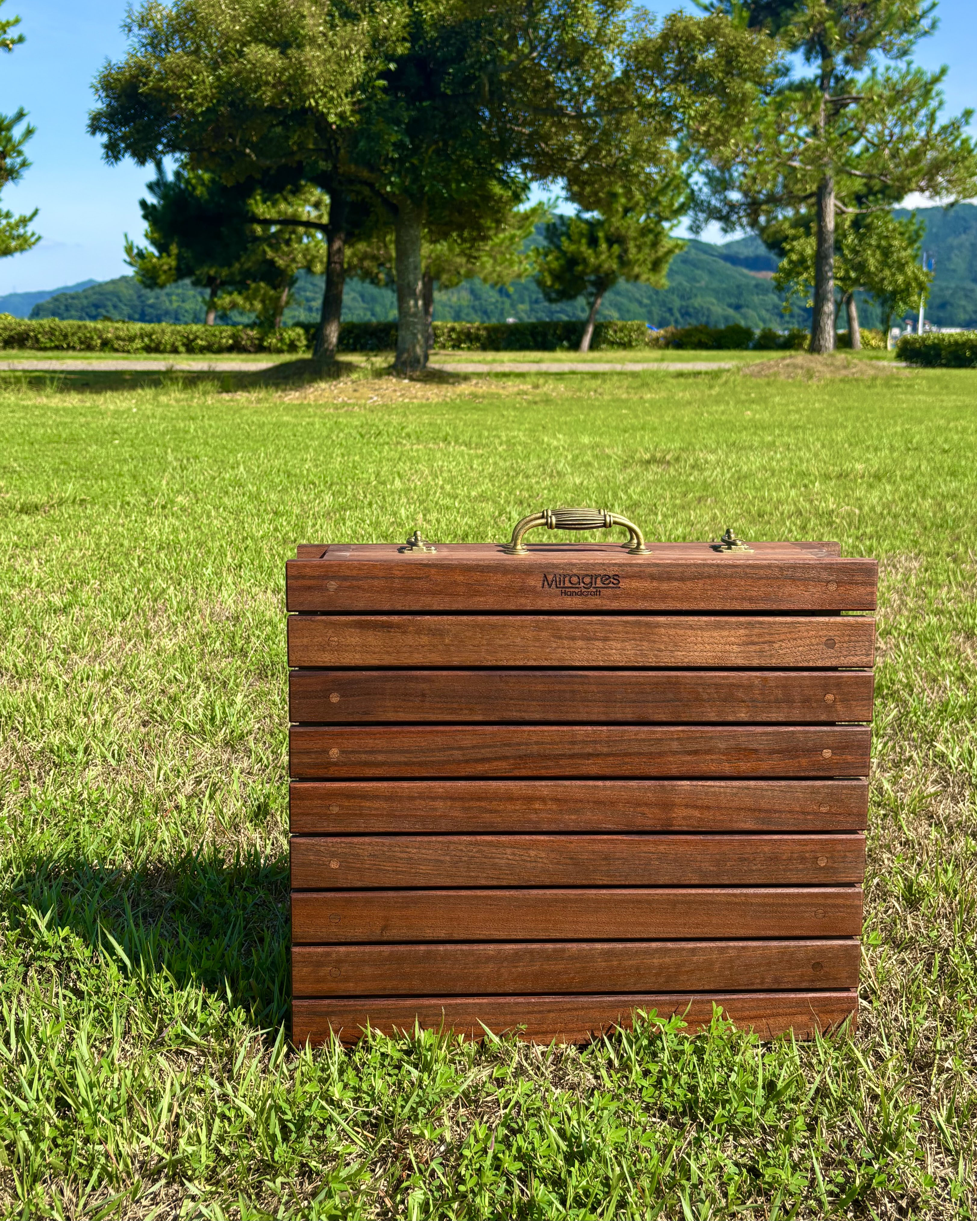 ★送料無料★ ウォールナット/折りたたみ式アウトドアテーブル　折りたたみ　持ち運び　アウトドア　キャンプ