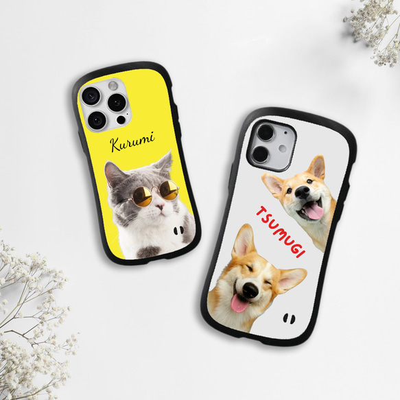 iPhoneグリップケース｜耐衝撃・全機種対応・オーダーメイド・ギフト対応｜写真プリント うちの子スマホケース 2枚目の画像