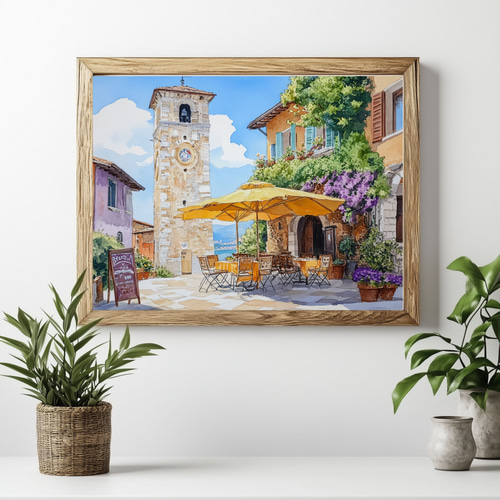 水彩で描くフィレンツェ イタリアの風景アート ヨーロッパの美しい