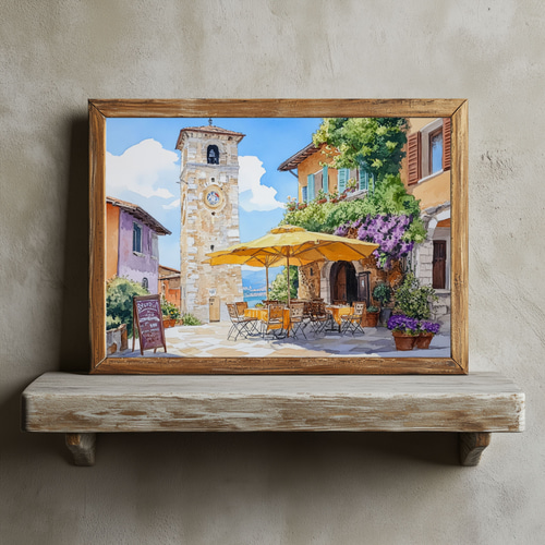 水彩で描くフィレンツェ イタリアの風景アート ヨーロッパの美しい