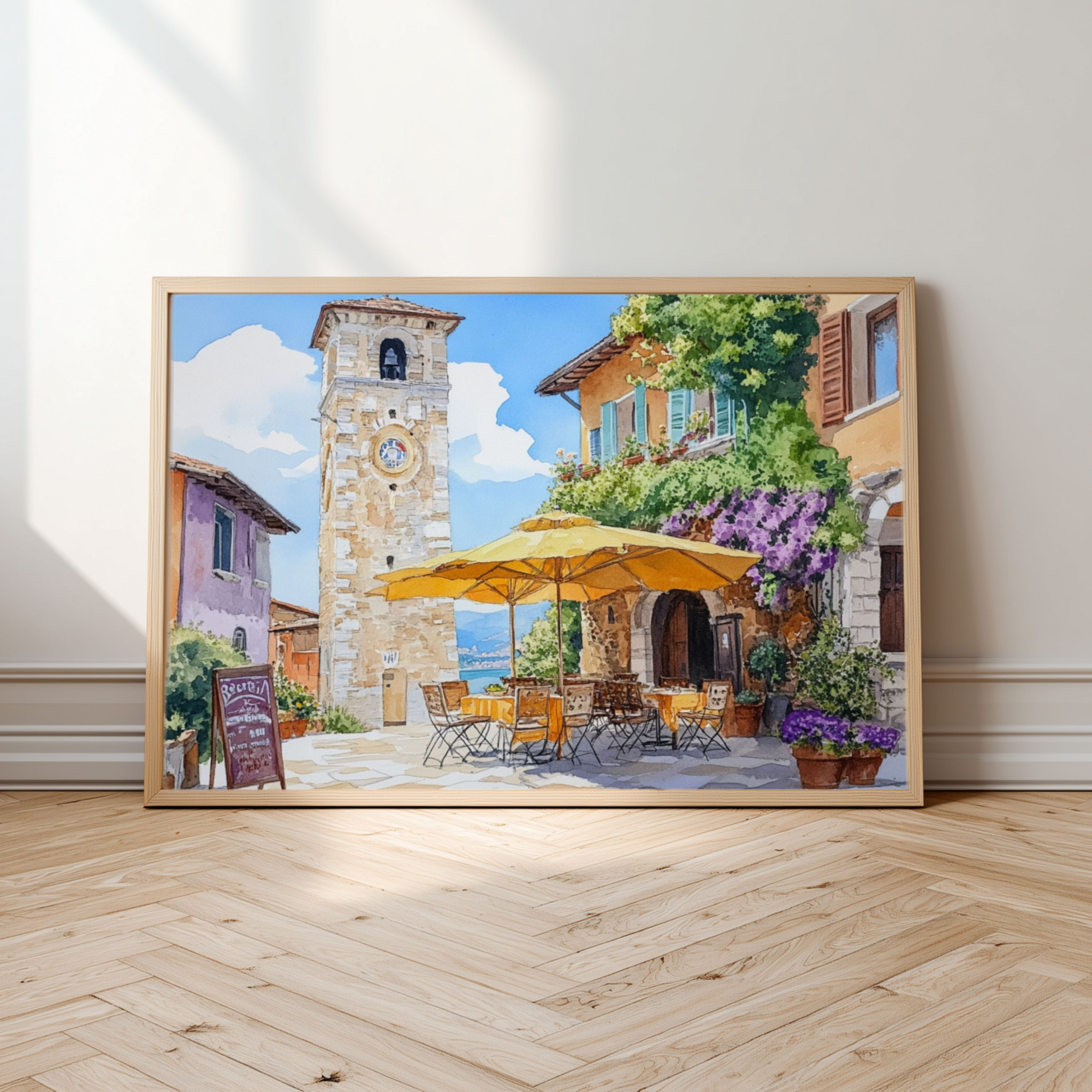 羽根　フィレンツェ　イタリア　水彩画　ドローイング　インテリア 原画#3220