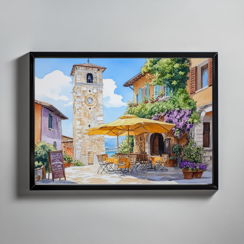 水彩で描くフィレンツェ イタリアの風景アート ヨーロッパの美しい