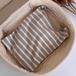 ハートヌビ　トラベルポーチLサイズ　グレージュ 8枚目の画像