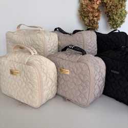 ハートヌビ　トラベルポーチLサイズ　グレージュ 11枚目の画像