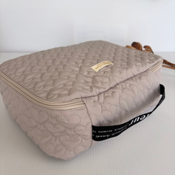 ハートヌビ　トラベルポーチLサイズ　グレージュ 5枚目の画像