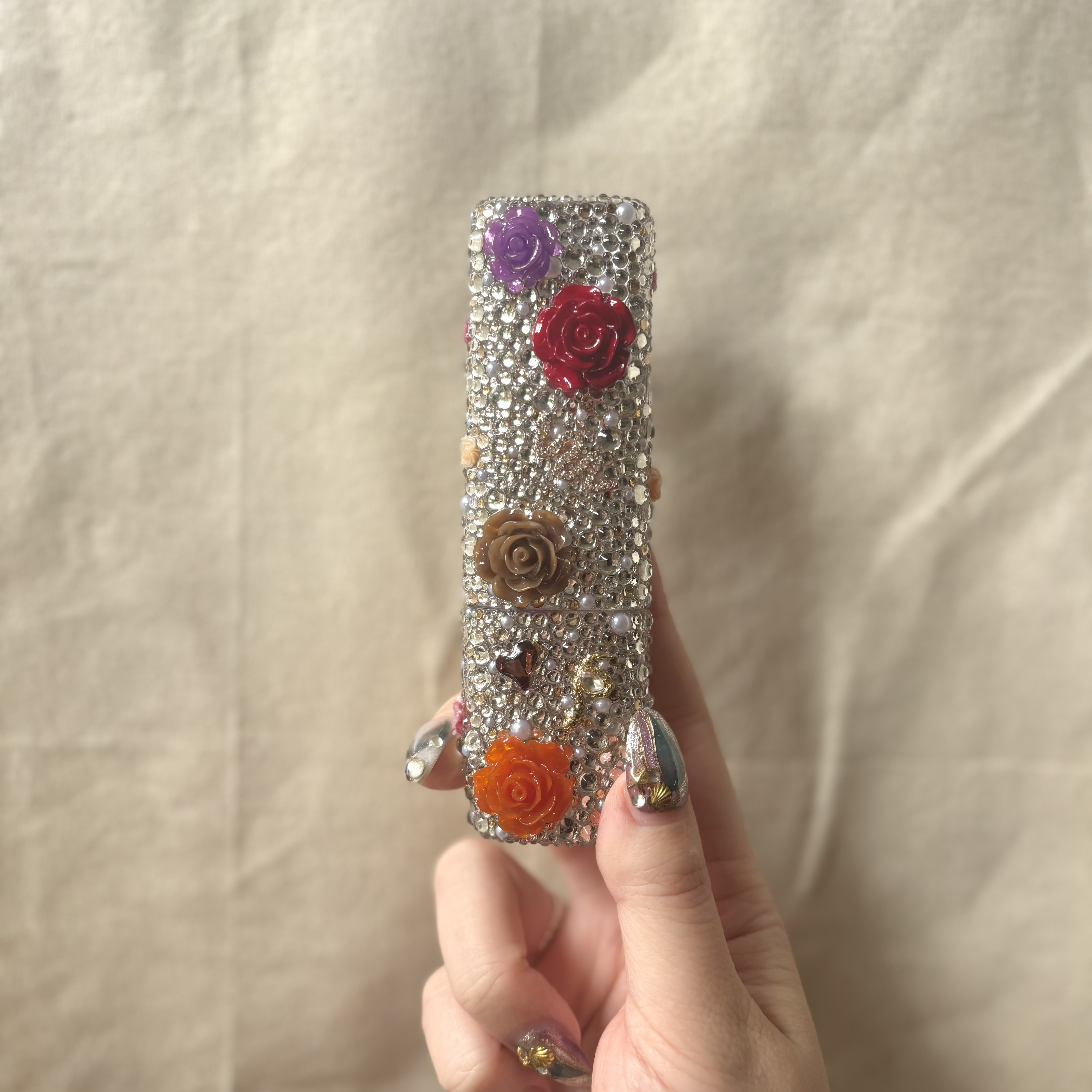 キラキラ✨秋カラー レッド オレンジ パープル ブラウン デコ iQOSイルマiワンケース