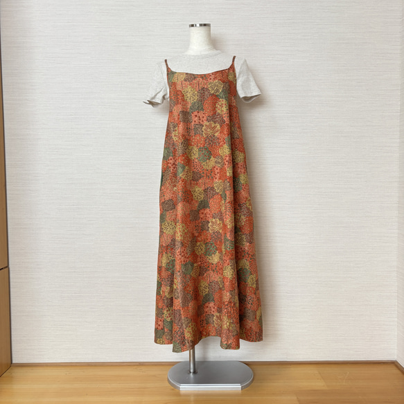 八の②　着物リメイク　紬のワンピース、ジャンパースカート 八の② 着物リメイク 紬のワンピース、ジャンパースカート 八の