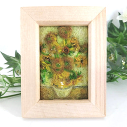 ☆SOLD☆「コスモスの咲く優しい風景」羊毛フェルト風景画ブローチ