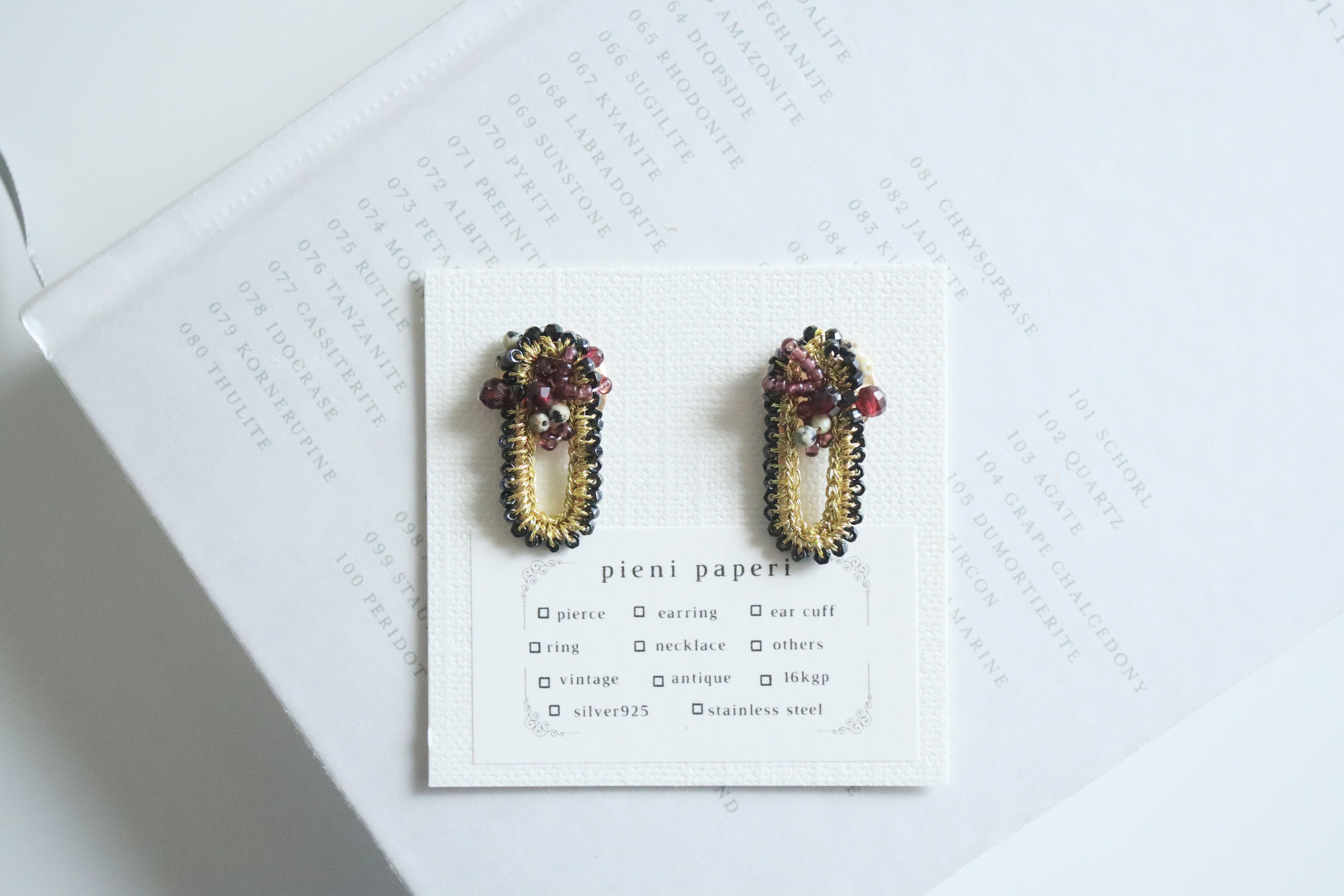 spice / french antique , Garnet , Dalmatian Jasper｜詳細画像