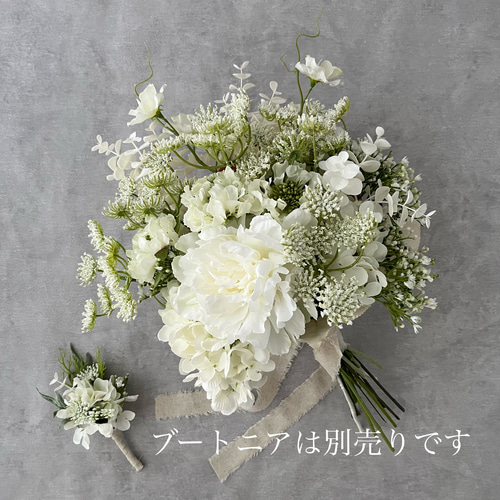 ホワイトレースフラワーのブーケ ブーケ violaflower 通販 19704349