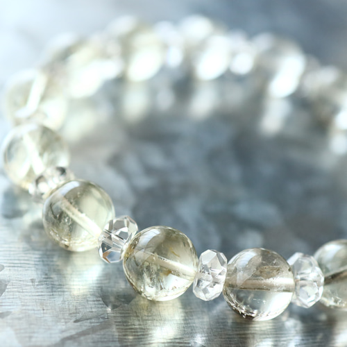 ☆スーパープレミアムブレス☆ゴールデンレムリアンクォーツ：約10ミリ