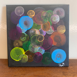 抽象画 アクリル画 カラフルな円 絵画 Toyo2518 通販 19704565｜Creema