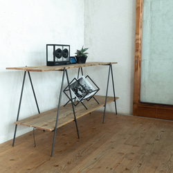 折り畳み式アイアンラダーシェルフ (アイアン家具 アイアン什器