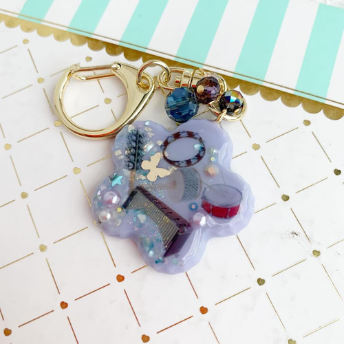 【2623】打楽器 紫ハート クラッシュシェル入り 5種の打楽器 パーカッション 2623】打楽器 紫ハート クラッシュシェル入り 5種の打楽器