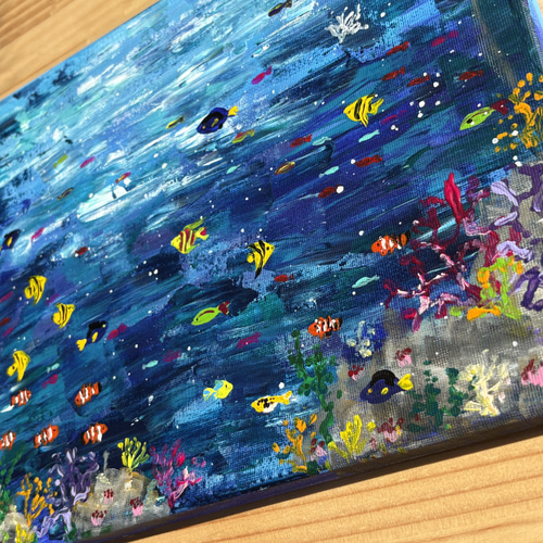 【原画】『魚の王様』（海　鯛　絵画　パステル画　涼しい　青　夏） 原画】『魚の王様』（海 鯛 絵画 パステル画 涼しい 青 夏