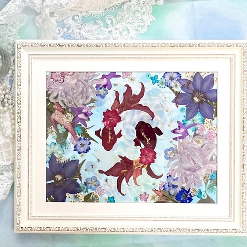 美品　押し花アート額 美品 押し花アート額 - メルカリ