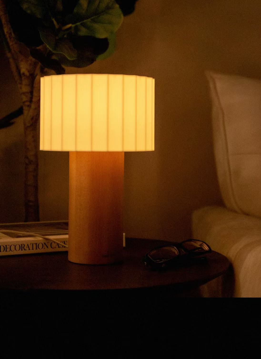 テーブルランプ 間接照明 ドイツ産 ブナ 天然木 木製 調光 LED対応 USB給電式L2563