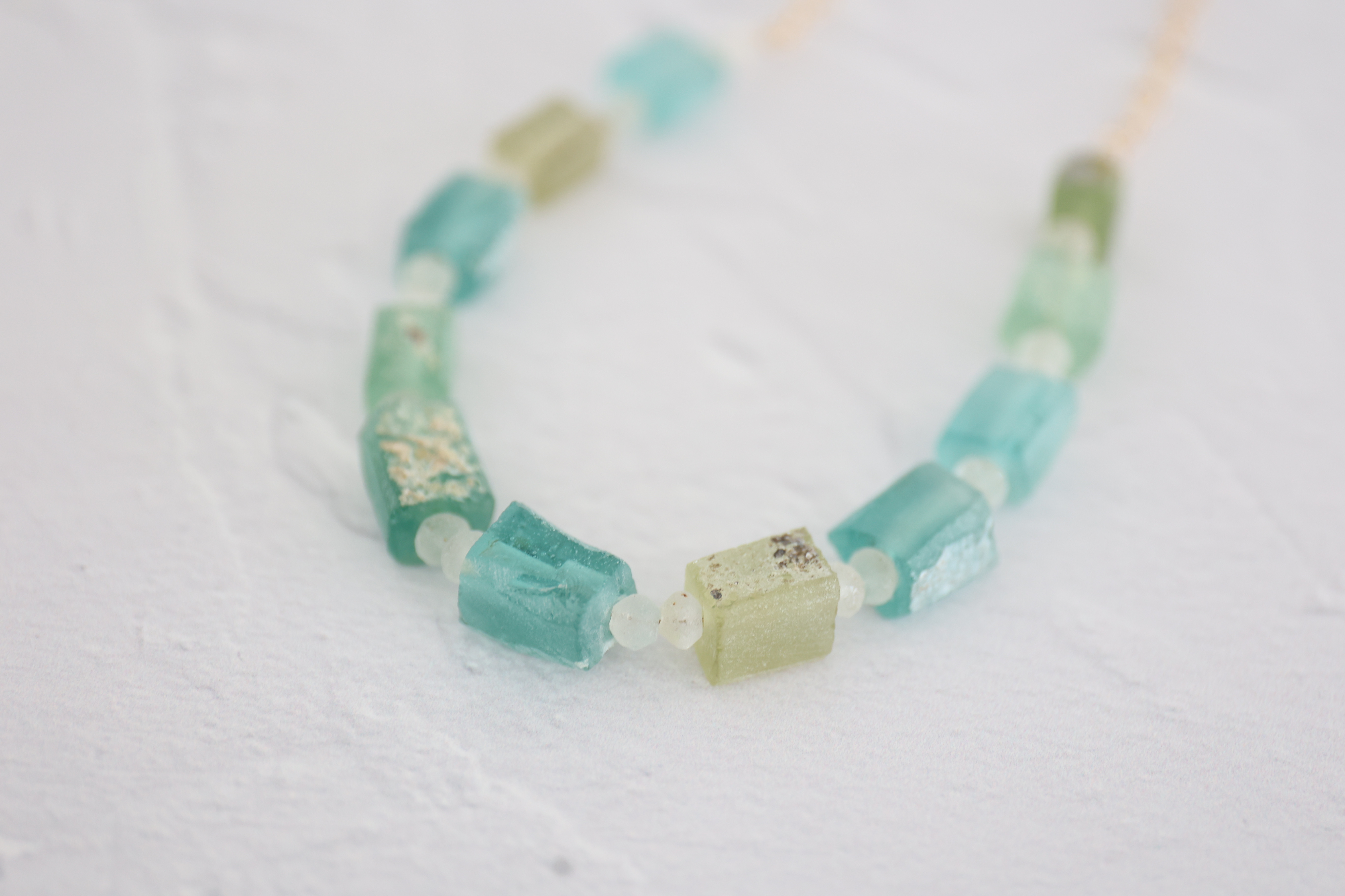 14KGF　roman glass necklace[kgf5501]