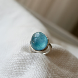 K10[人魚のmoss aquamarine]ring モスアクアマリン 指輪・リング
