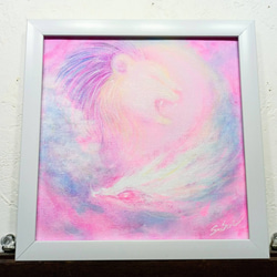 風水吉祥絵画＊幸せ空の龍と鳳凰～桃富士光雲海～豊かさ出世