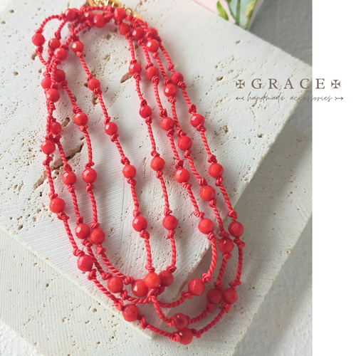 赤珊瑚　9連ロングネックレス 楽天市場】【10月の特価品!20％引き！296000円→236800円】 赤