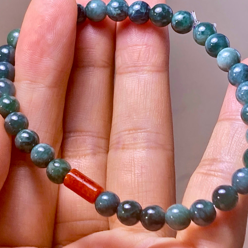 BR7-42 天然 本翡翠 糯種 ヒスイ グアテマラ産 ブレスレット バングル