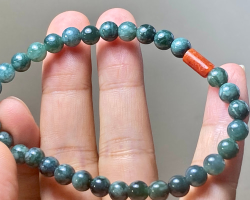 BR7-42 天然 本翡翠 糯種 ヒスイ グアテマラ産 ブレスレット バングル