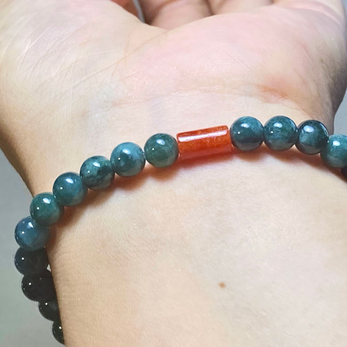 BR7-42 天然 本翡翠 糯種 ヒスイ グアテマラ産 ブレスレット バングル