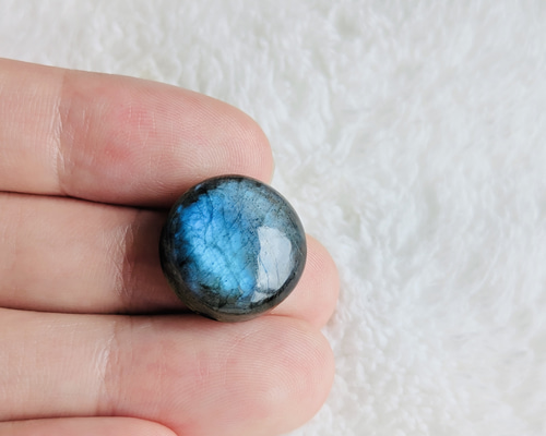 ブルーラブラドライト カボションルース 16ミリ ラウンド型 天然石
