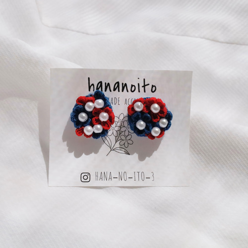 ミャクミャク】つまみ細工 ミャクミャク 大阪万博 ピアス イベント