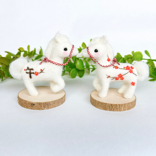 ウ*ギ様 羊毛フェルト 小さなチャグチャグ馬子 児玉彩さんの展示から