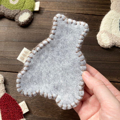 選べるイニシャル&カラー】 テディベアコースター 1枚入り